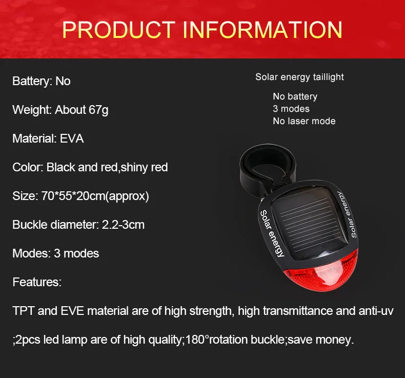 Discount INBIKE Solar Power LED Bike Lights Taillights Night Safety Warning Lights Mountain Bike Riding Equipment Cycling Accessories 015 2 Discount INBIKE Solar Power LED Bike Lights Taillights Night Safety Warning Lights Mountain Bike Riding Equipment Cycling Accessories 015 2