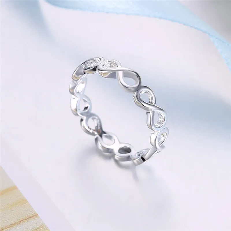 Mostyle новое кольцо бесконечность для женщин серебряного цвета свадебные ювелирные изделия