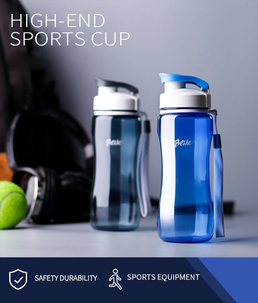 LIYIMENG 560ml 720ml Plastic Water Bottle Five Colors High Capacity Leak Proof Portable Outdoor Sports Gym Drinking Drinkware Bottles B1