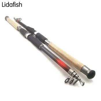 

LIDAFISH Carbon Fiber Fishing rod 2.1M-3.6M Portable Stream spining Rod for fish Telescopic Fishing Rod Light sea Fishing tackle