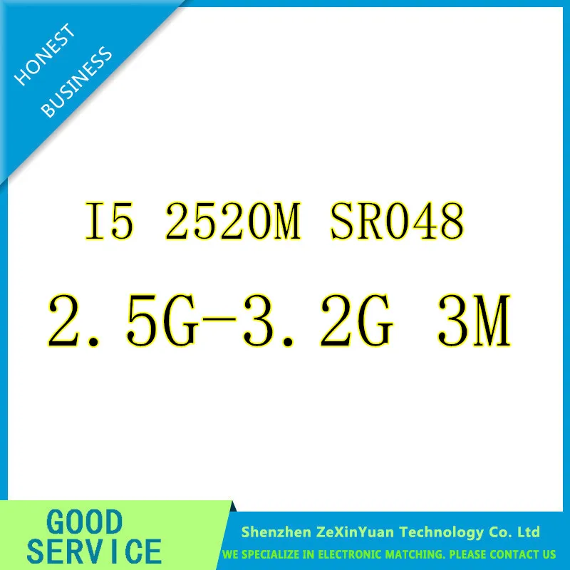 

i5-2520M 2.5GHz (3.2GHz Turbo) SR048 i5 2520m Socket G2/rPGA988B Processor cpu