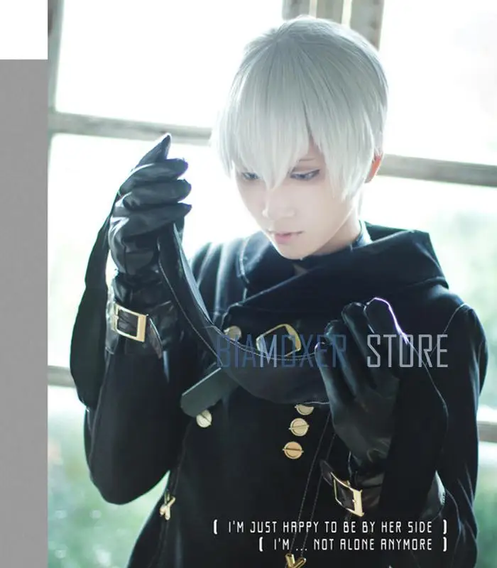 Парик для косплея NieR:Automata 9S YoRHa No.9 модель S Wistalia короткий серебристый белый