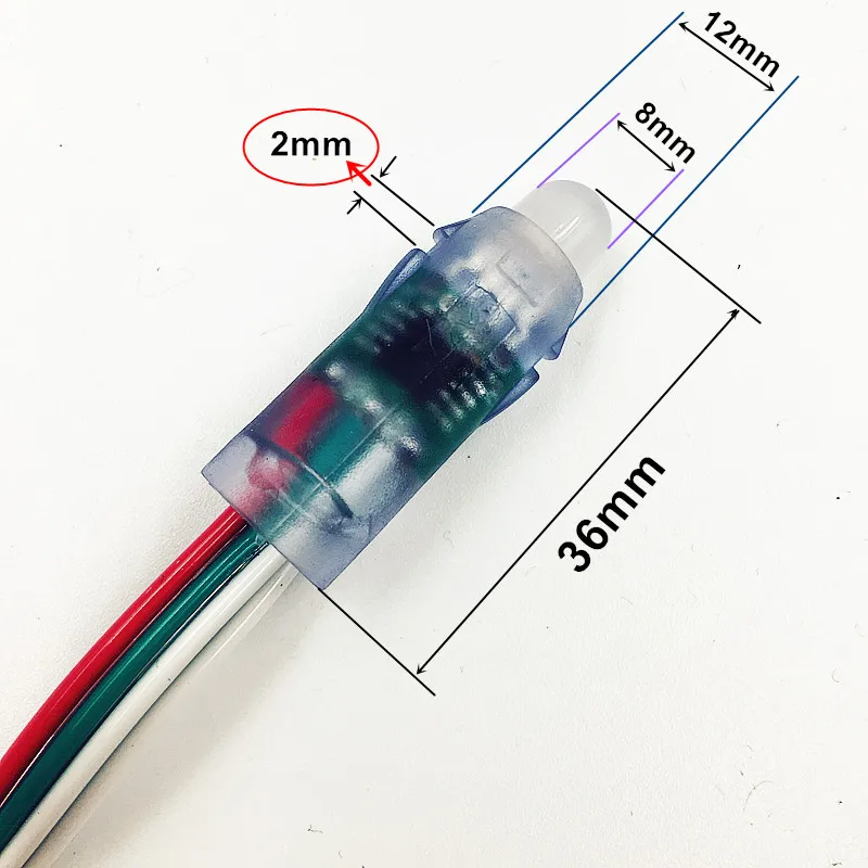 Пиксельные модули WS2811 светодиодные постоянный ток 5 в 12 мм вход IP67 RGB цифровые