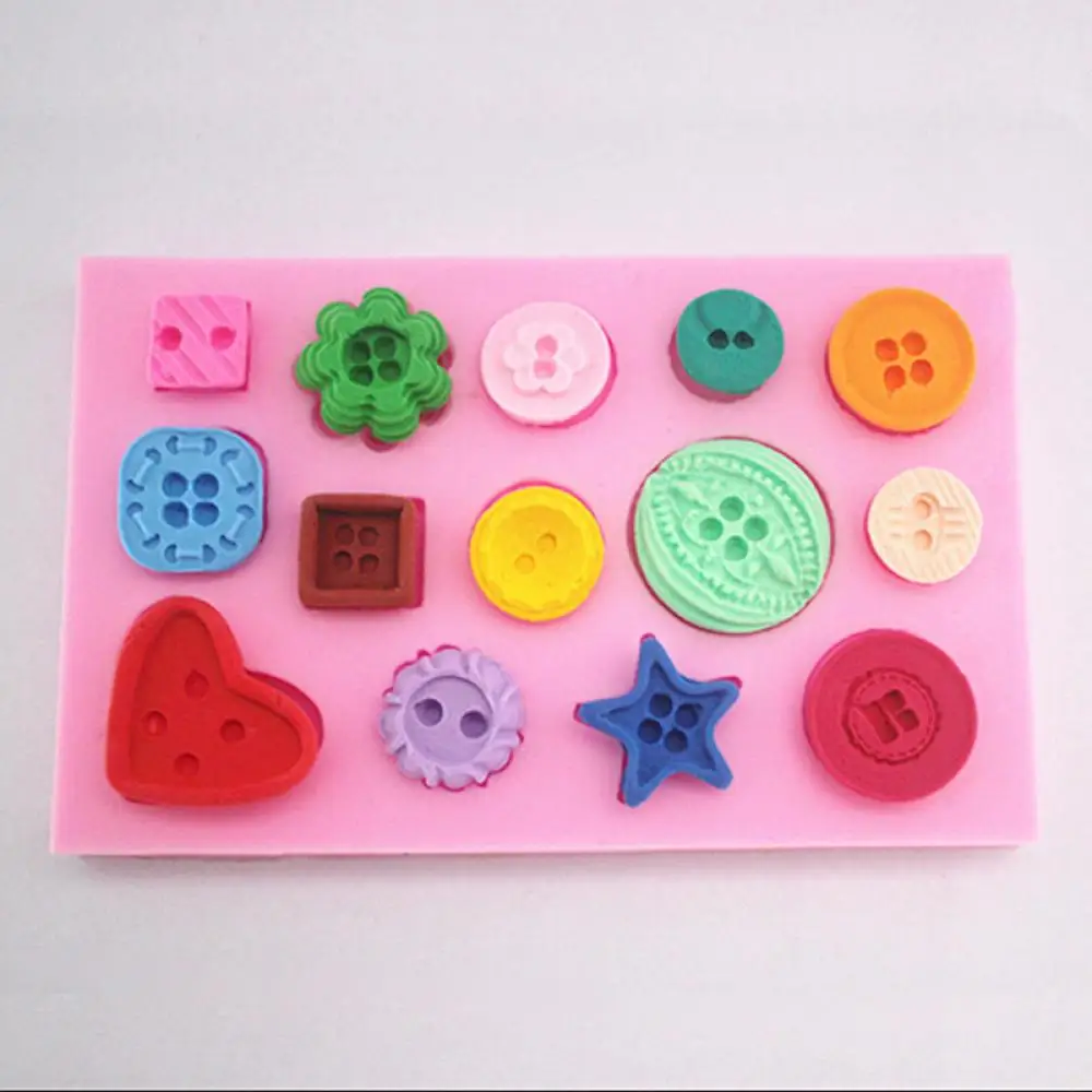 

fondant silicone mold DIY Button shaped Christmas wedding decoration fondant sugar cooking tools cake decoration moulds