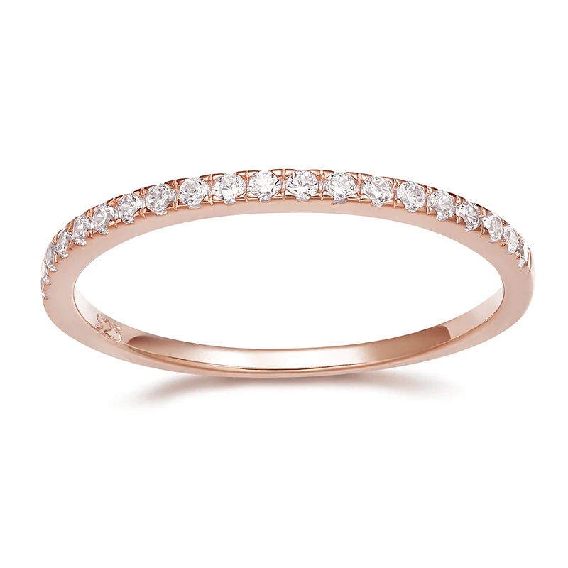 TIGRADE, настоящее 925 пробы, серебряное кольцо, розовое золото, цвет CZ, свадебные кольца для женщин, обручальное кольцо, тонкое, anel feminino, Женский размер 3-13