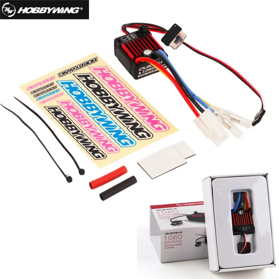 ブラシレスアンプ1060-60A     1/10用 Hobbywing Quicrun 1060 60A 2S-3S Waterproof Brushed ESC for 1/10