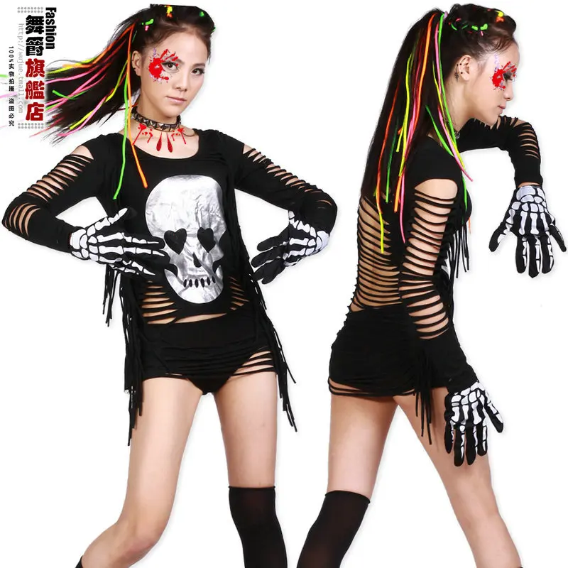 New Fashion hip hop top dance female Jazz costume performance wear