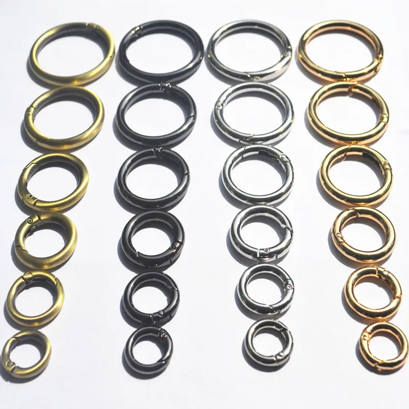Plastic Luggage Bag Band Strap Swivel Rotary Snap Hooks Buckle Black 2.5cm 10pcs