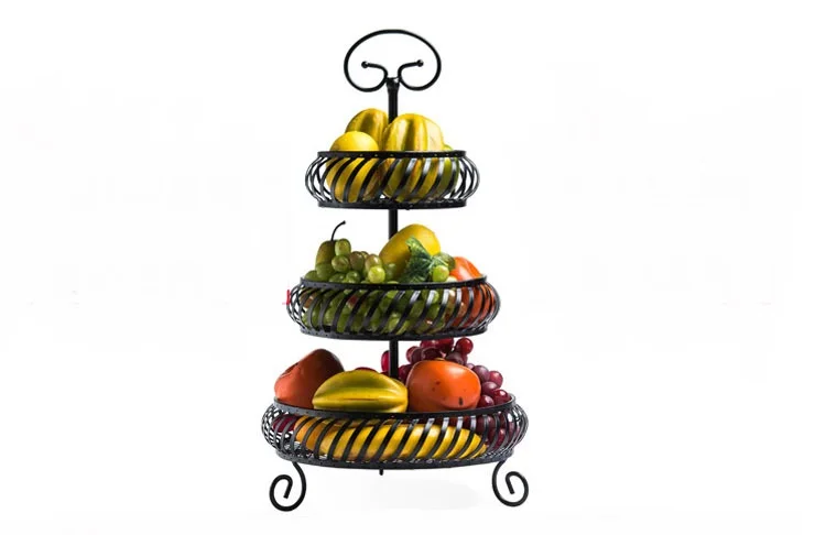 Модный классный дуршлаг с многослойным покрытием с фруктами гостиной домашний стеллаж для хранения трехслойная сухофрукты закуски Снэк горшок WF4041736