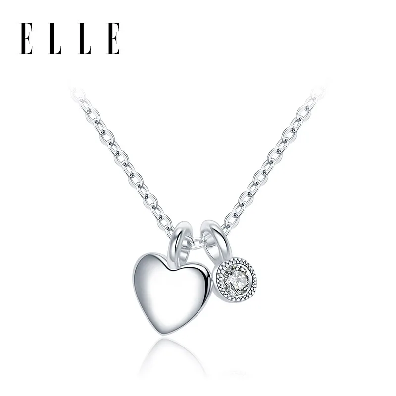 

Original Genuine ELLE ruby necklace Mini pendant Cutemini Clavicle Chain Jewelry Simple Fashion 925 Silver Necklace 3088100T