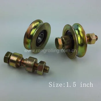 

1.5 inch diameter 40mm,thickness 12mm sliding gate roller/wheel/pulleys with groove U, bearing 6000RS bore 10mm. 2pcs/lot