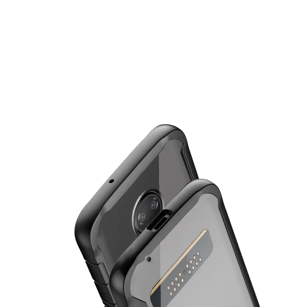 For Motorola Moto Z3 Play Case Soft Silicone+Transparent PC Armor Protective Back cover Case for MOTO Z3 Play phone Shell Capa