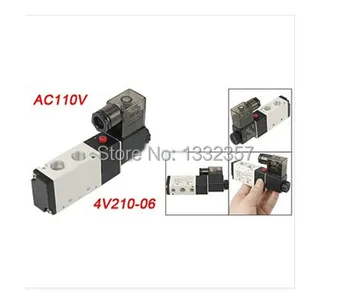 

Free Shipping 5 way 4V210-06 Inner Guide Pneumatic Solenoid Valves 1/8'' AC110V (factory)