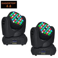 2 шт./лот 36x5 Вт светодиодный луч Мыть Перемещение головного света 36 Cree светодиоды(R8, g10, B10, W8) супер компактный для дискотеки, бар, клуб