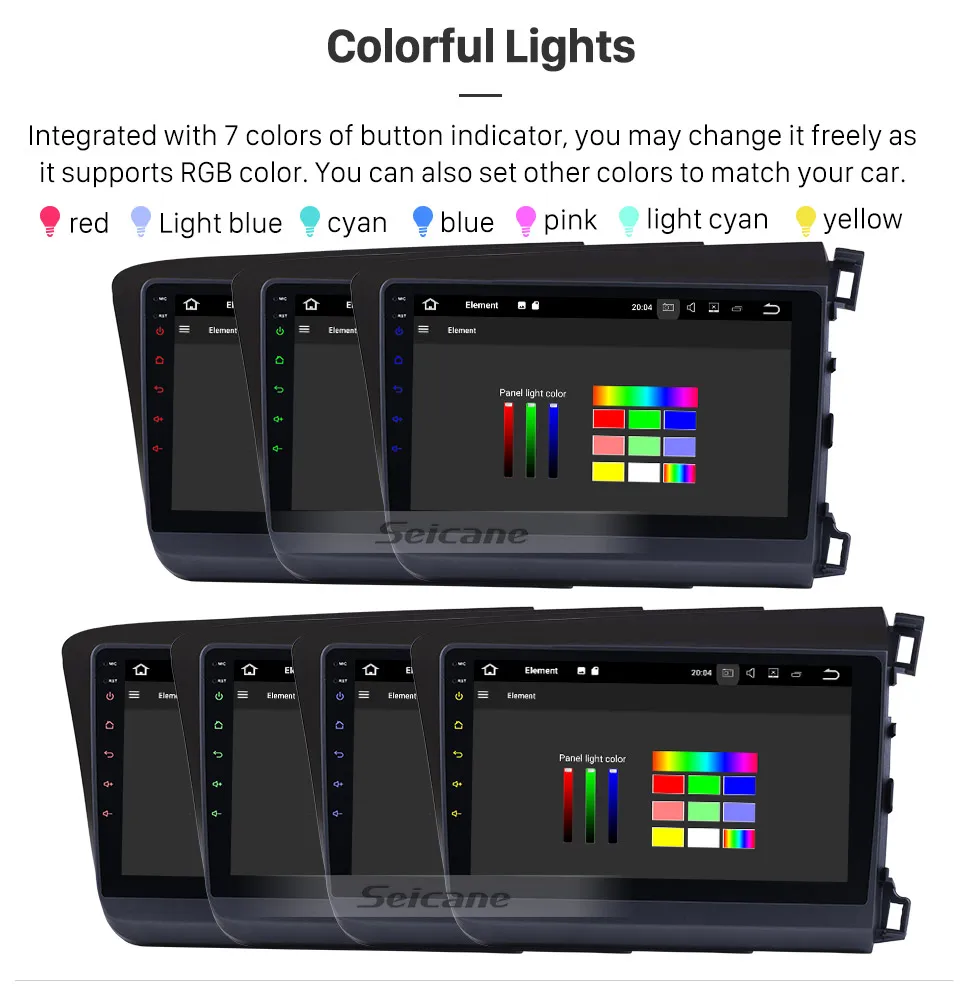 Perfect Seicane Android 8.0 9 Inch Car Radio 1 Din 8-core HD 1024*600 Tochscreen Multimedia Player For 2012 Honda Civic RHD With 4G+32G 17