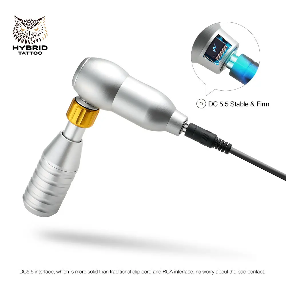 

Hybrid Professional Rotary Tattoo Machine 12000 r/m For Liner and Shader With DC 5.5 Interface Tattoo Body&Art M685