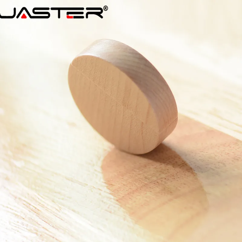 JASTER деревянный Флешка круглый 4 ГБ 8 16 32 64 USB 2 0 (Бесплатный Пользовательский