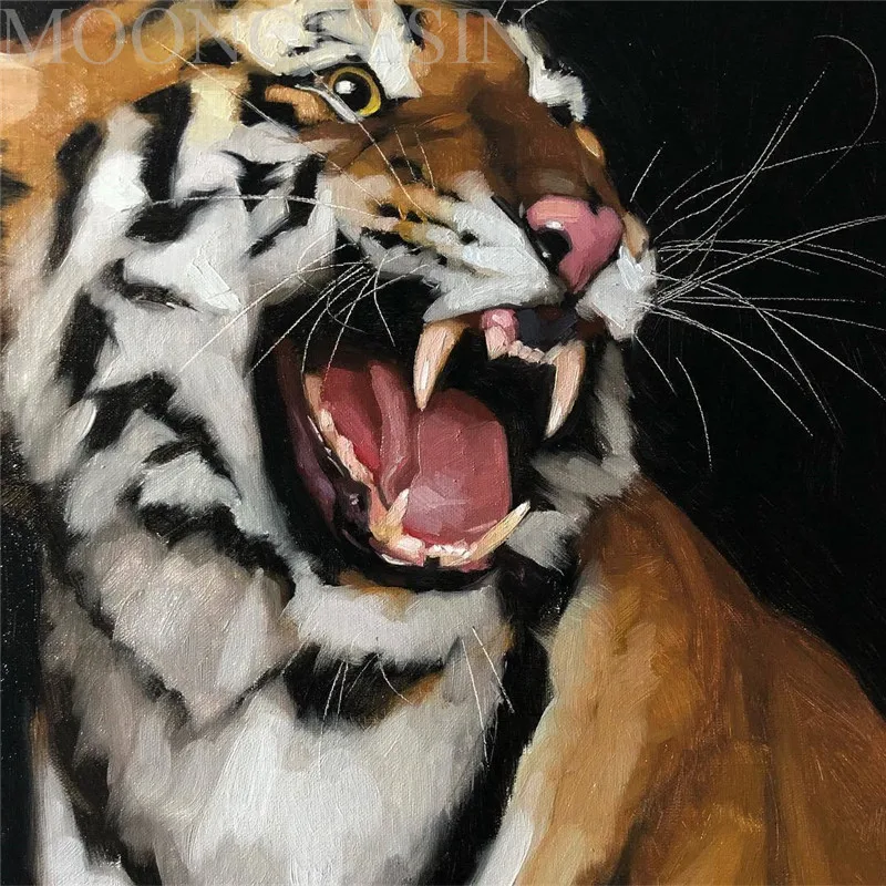 

5D Diy Diamond Painting Cross Stitch Fierce Angry Tiger 3D Diamond Embroidery Full Round Mosaic Decoration Resin Stickers Kits