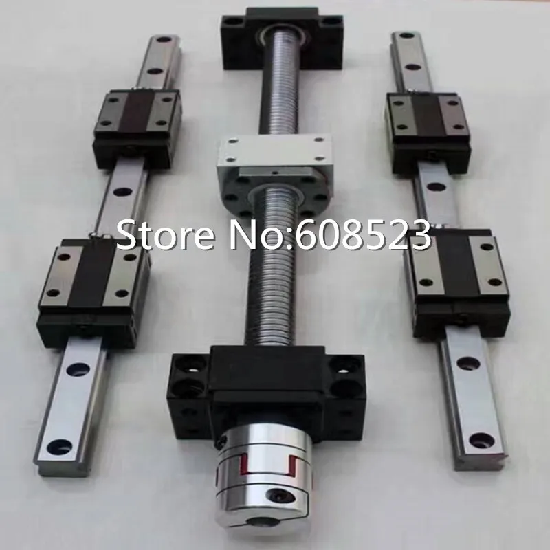 

HLTNC linear rail guideway HG20-400/700/1000+12 HGH20CA bearing blocks ballscrews SFU2005 +3BK/BF15 +NEMA23 255oz-in motor