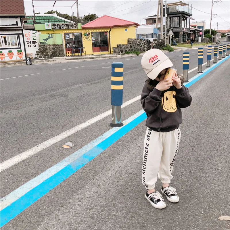 

2019 Autumn New Arrival Korean style cotton casual all-match hooded longs leeve cartoon hoodie for cute fashion baby girls boys