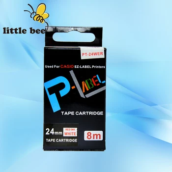 

5Pcs High-quality compatible XR-24WER1 24mm Red on White label tapes for EZ series label maker