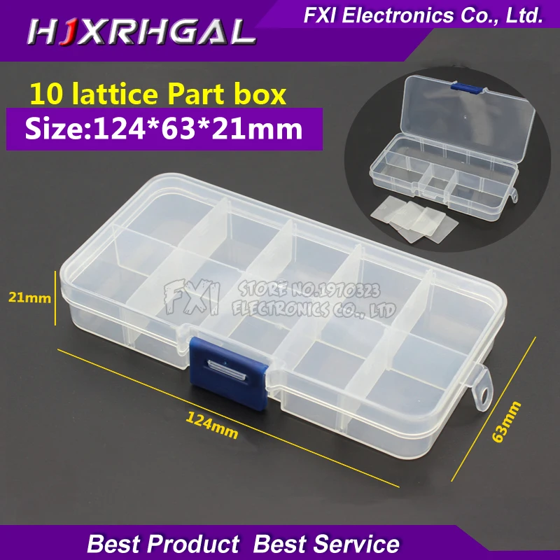 10 Grids Tools Packaging Box Portable Practical Electronic Components