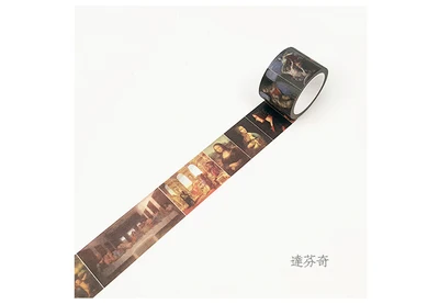 30 мм* 8 м всемирно известная картина лента для декорации Washi diy ablum дневник в стиле Скрапбукинг этикетка изоляционная лента клейкая лента стикер - Цвет: Da Vinci