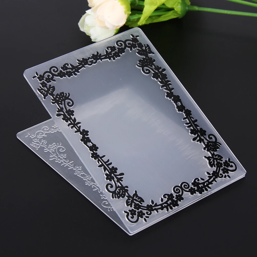 

1Pc Flower Vine Plastic Embossing Folder for Scrapbooking DIY Photo Album Frame Decorative Card Craft Party Supplies