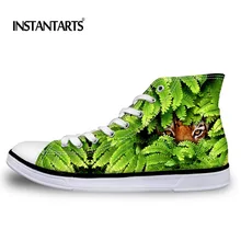 INSTANTARTS/Мужская Вулканизированная обувь; брендовая весенне-летняя ударопрочная Повседневная парусиновая обувь; крутые мужские кроссовки на плоской подошве с зеленым животным