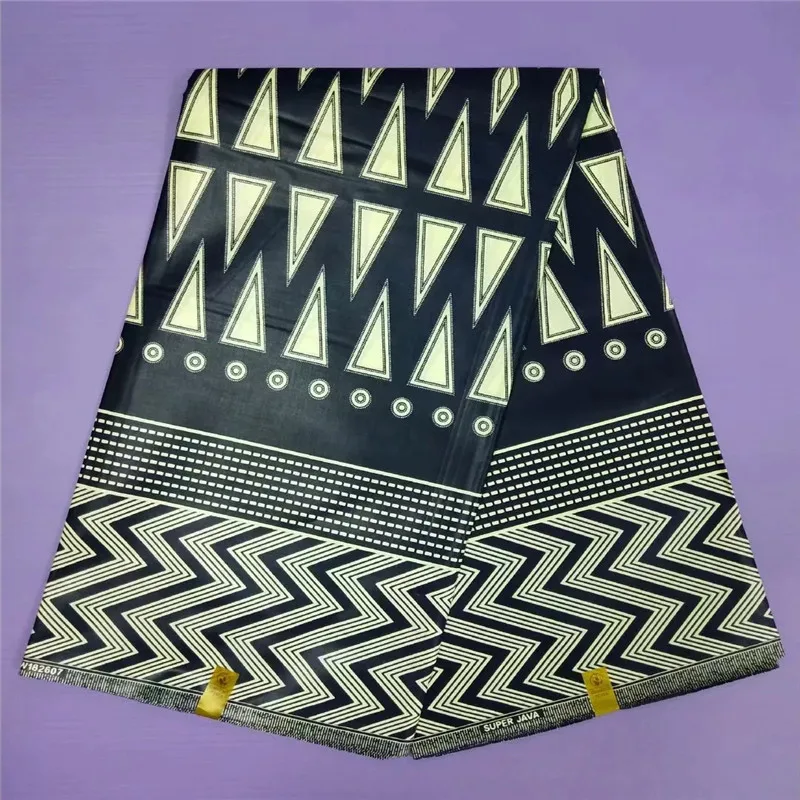 

Latest Java wax fabric African fabric real wax / wax prints fabric hot selling Ankara cotton fabric 6 yards XM011405
