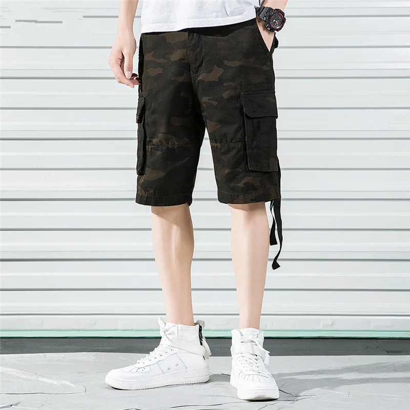 Мужские шорты летние новые мужские повседневные Шорты качественные модные брендовые шорты с эластичной резинкой на талии мужские шорты