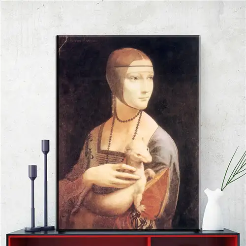 Zz813 Leonardo Da Vinci Ritratto Di Cecilia Gallerani Dama