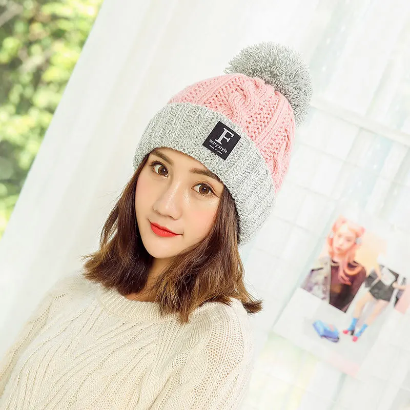 2018 Hat Female Autumn And Winter Plus Velvet Thick Knit Hat Han Fashion Warm Wool Hat Sweet Cute Cycling Ear ACI93 (6)