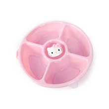 Hello kitty уплотнение пластиковый декоративный поднос сушеные фрукты закуски конфеты коробка гостиная подносы 170 г 8 см высокий розовый диаметр 18 см