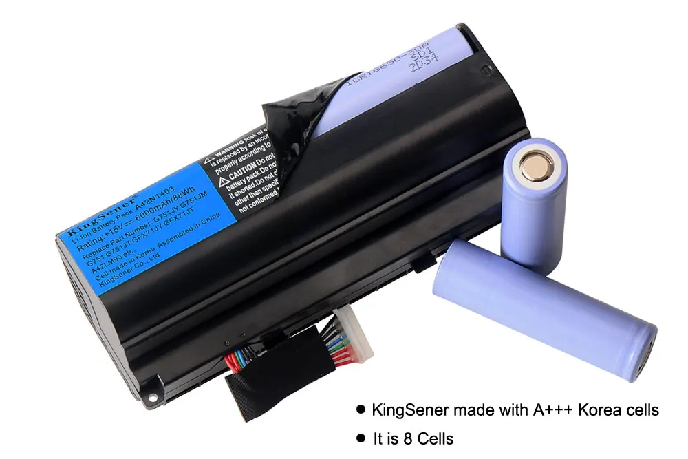 Cena KingSener 15V 6000mAh Korea Cell A42N1403 bateria do asus ROG G751 G751JY G751JM G751JT GFX71 GFX71JY GFX71JT A42LM9H A42LM93
