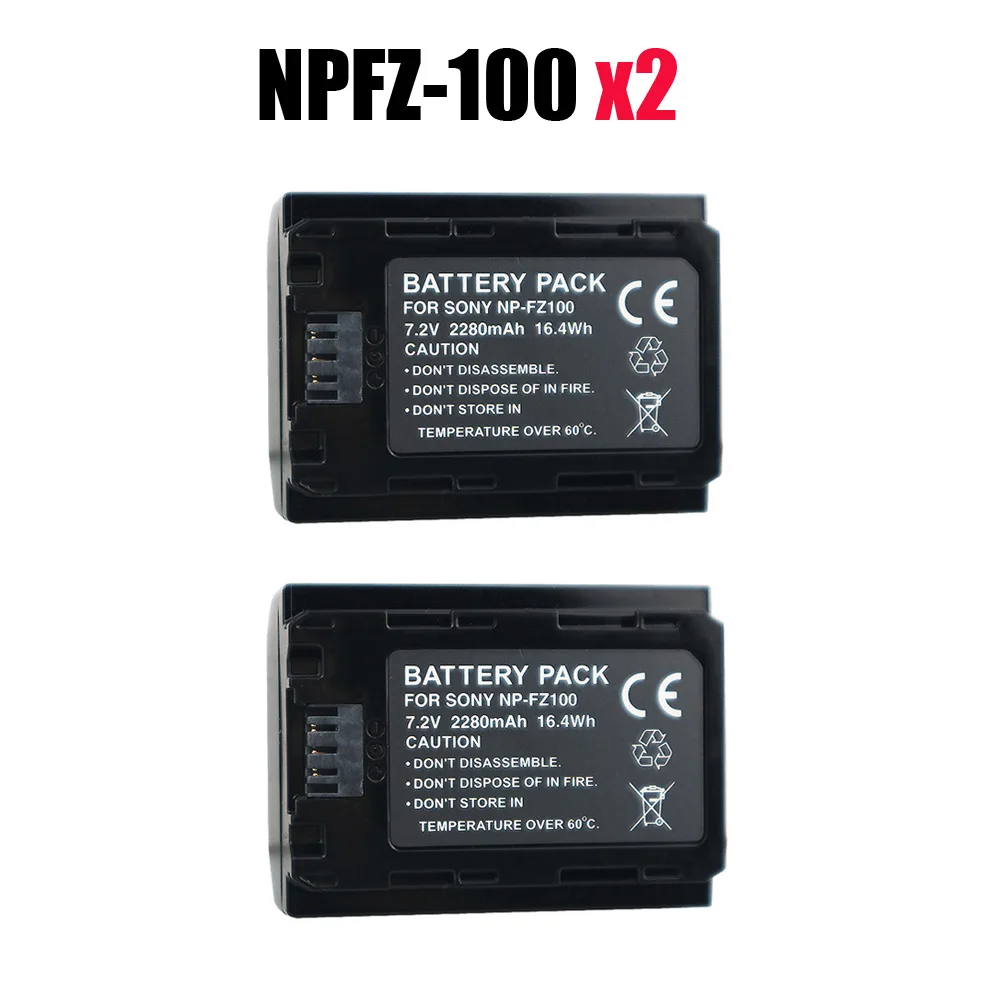 Аккумулятор NPFZ100 для sony FZ100 2 шт. аккумулятор A7R III A7 A9 A9R Alpha9 Alpha9R Alpha 9S A7RM3