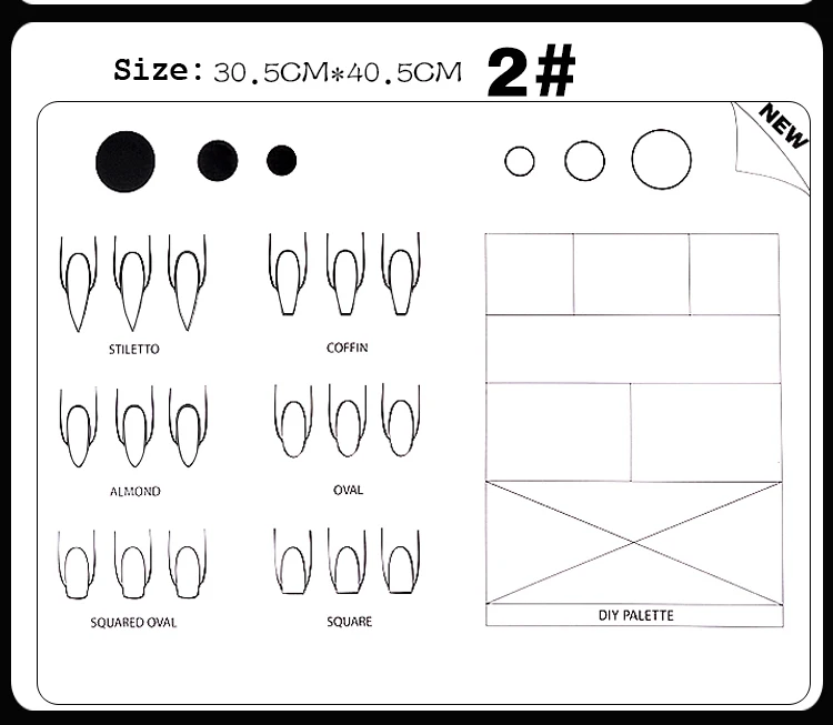 1 шт. Профессиональный силиконовый Настольный коврик для дизайна ногтей, штамповка, складной моющийся коврик, инструменты для переноса, оборудование для маникюра, 3 узора