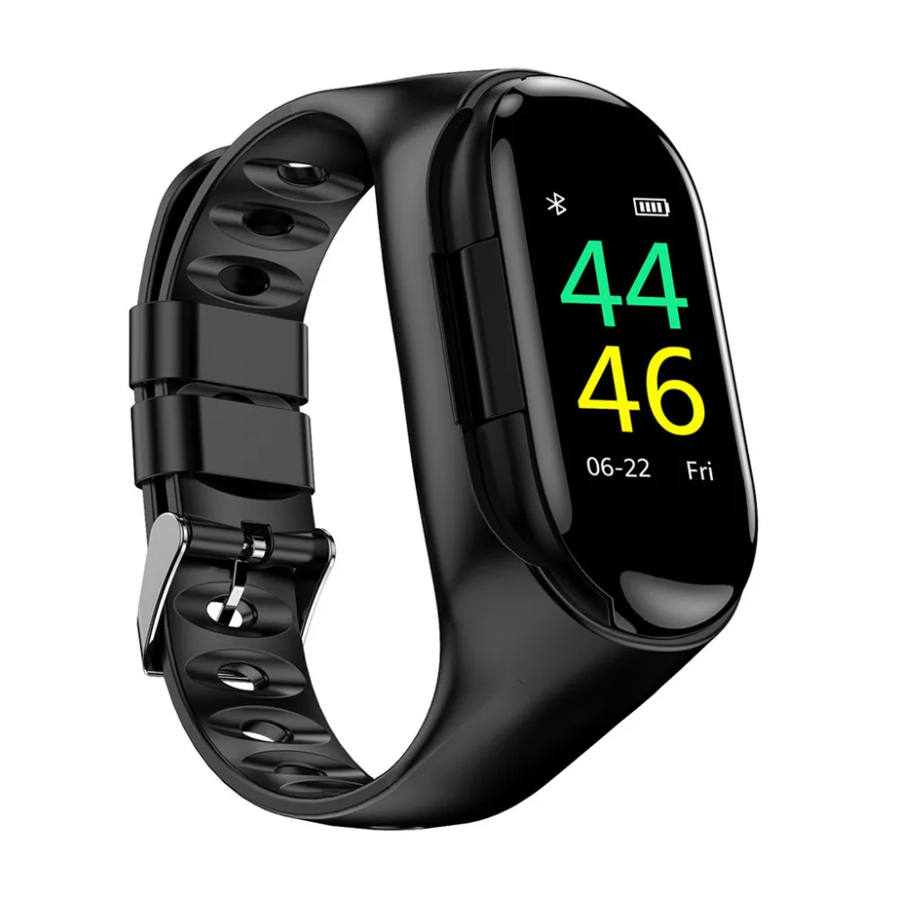 Newes Смарт-часы для мужчин и женщин с Bluetooth наушниками монитор сердечного ритма Смарт-браслет длительное время ожидания спортивные часы Smartwatch