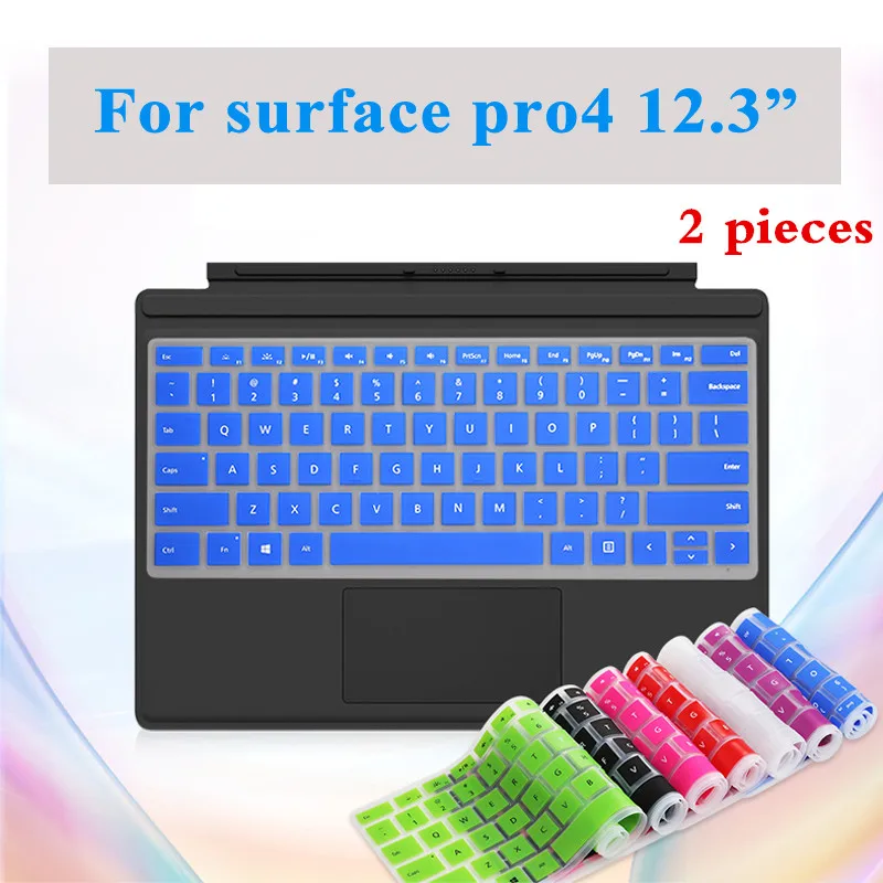 2 Pieces Washable Keyboard Cover For Microsoft Surface Pro4 Laptop