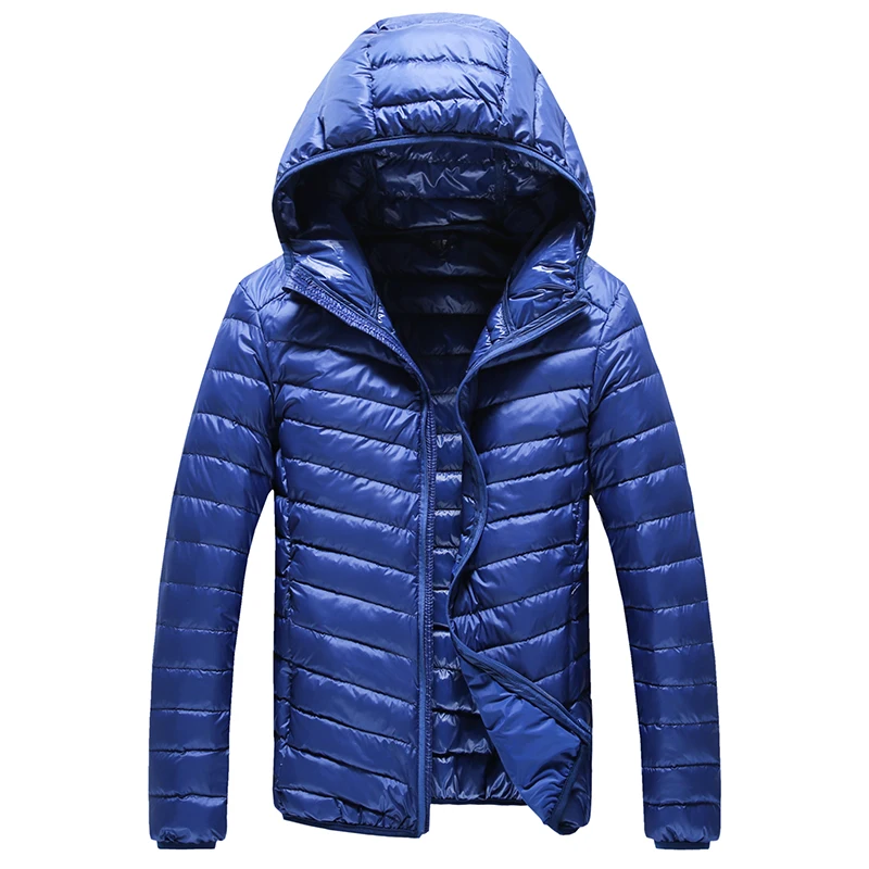 Pure Color Down Jacket men Teen Slim Thin mens jackets and Coats Winter