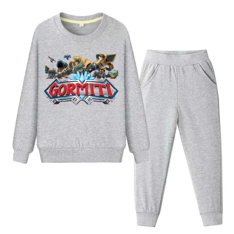 

Boys Girls Gormiti Game Cartoon Clothes Set Children Spring Autumn Thin Clothing Sets Kids Sports Tracksuits Baby Costume TZ107