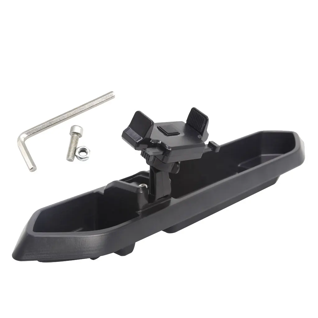 Black ABS Mobile Phone Holder Car GPS Bracket Dash Mount Holder Storage Box For Jeep Wrangler JL 2018 17.32x3.74x2.76 Inch