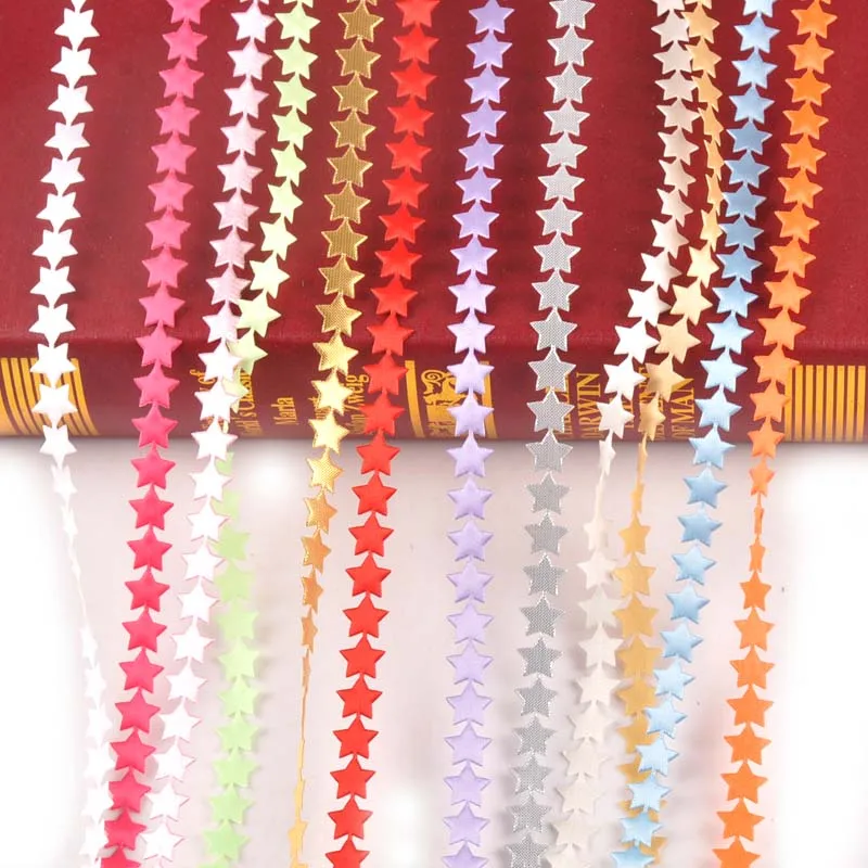 

1.3cm Multicolor Star Ribbons For Crafts Sewing Accessories DIY Wedding Decoration Embroidered Fabric Wrapping Supplies C2271