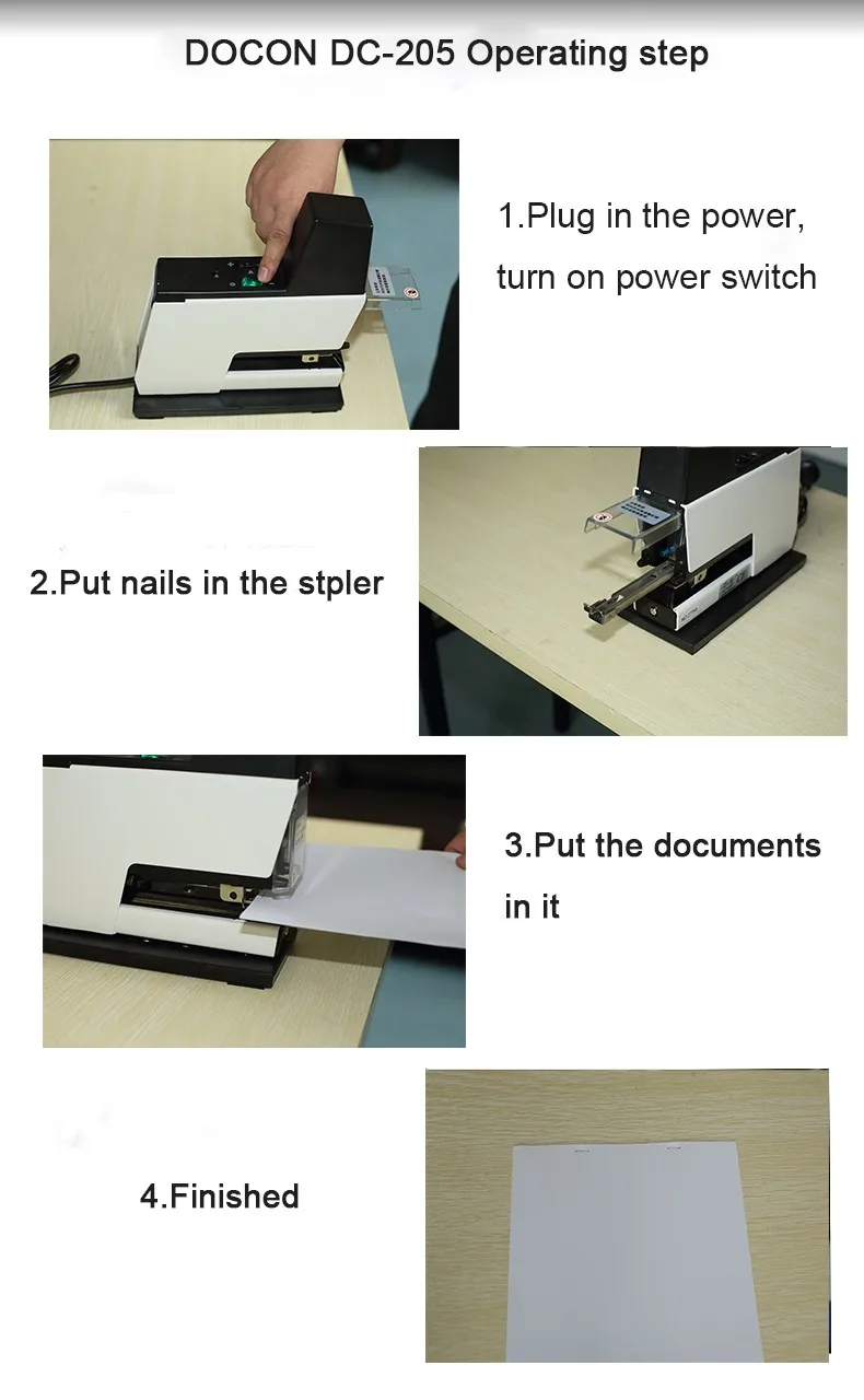 Docon dc-205 Электрический Степлер, машинной вязки, тяжелых Электрический Плоский Степлер