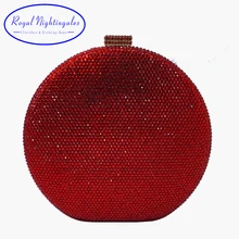 Королевские женские сумки-мессенджеры, женский рюкзак samll, круглая сумочка, мини-клатч с кристаллами, вечерняя сумка, Прямая поставка