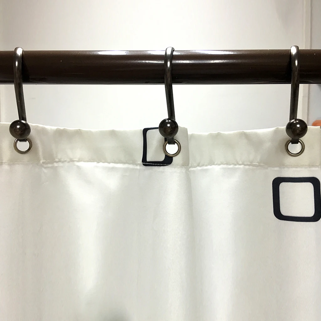 12 Piece Bathroom Iron Spherical Shower Curtain Hook Hanger Holder Bronze Decorative Antique Rack Home Ornaments