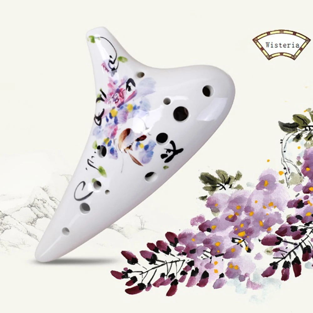 TNG цветная живопись Ocarina 12 отверстий Alto C Soprano Музыкальные инструменты доломитная