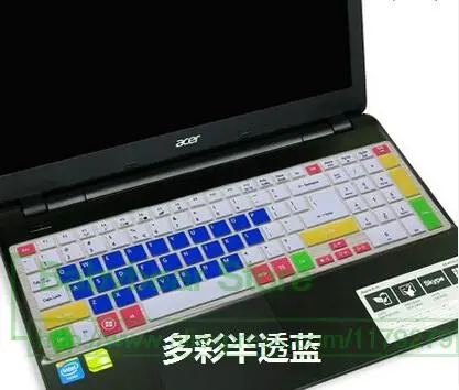 15,6 силиконовая клавиатура протектор кожного покрова для acer Aspire E5-511G E15 ES1-512 VN7-791G extensa 2508 ES1-531 EX2519 EK-571G - Цвет: candyblue