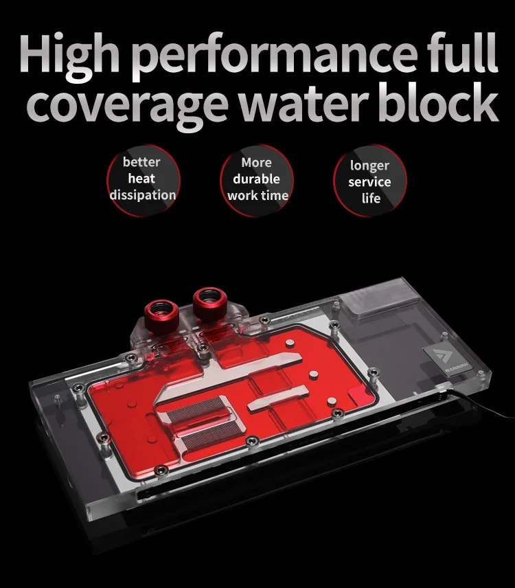 Курган BS-AMRVII-PA, LRC 2,0 полное покрытие видеокарты водяного охлаждения блоки, для AMD founator Edition Radeon VII