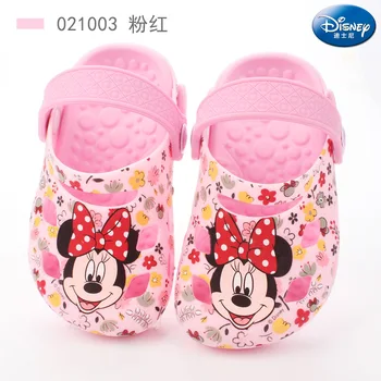 

2019 summer new Disney children's hole shoes boys soft bottom non-slip silicone shoes girls sandals and slippers